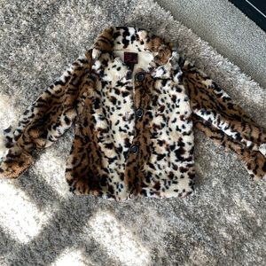 Faux Fur Girls Leopard Jacket